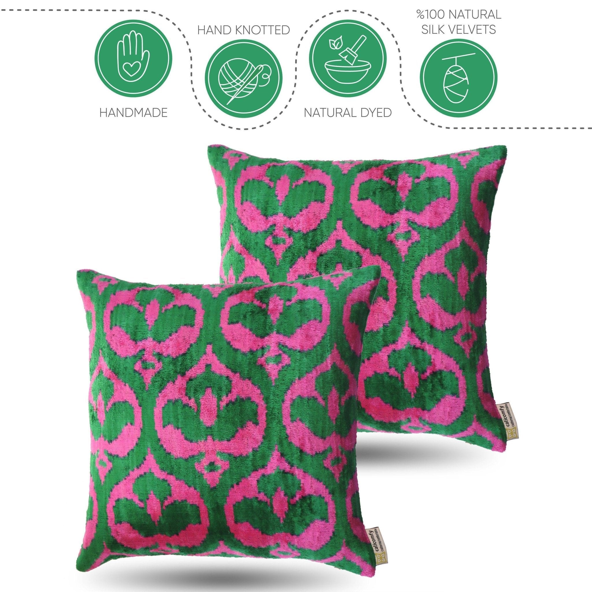 Canvello Decorative Pink Pillows For Couch - 18x18 |Set of 2|