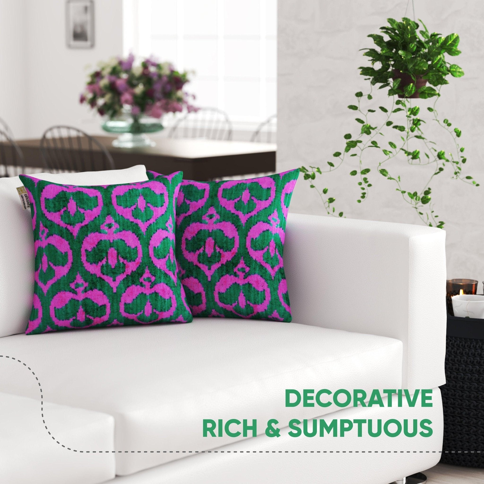 Canvello Decorative Pink Pillows For Couch - 18x18 |Set of 2|