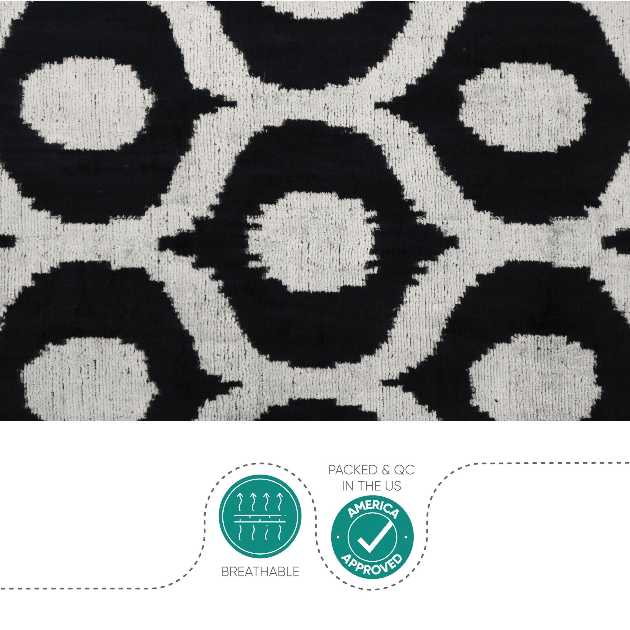 Canvello Handmade Decorative Black and White Pillows - 18x18 in